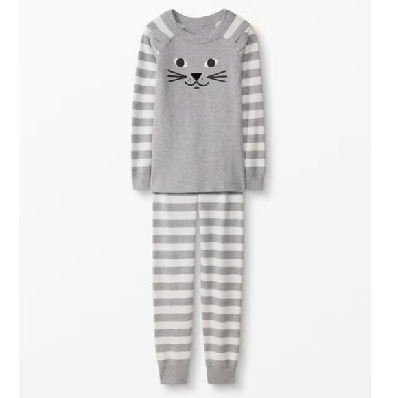 HANNA ANDERSSON Cat Long John Pajama Set - 140 OR 10 (PRE-OWNED) - Picture 1 of 5